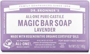 Pure-Castile Soap Bar, Lavender, 5 oz, 1-Pack Pure-Castile Soap Bar, Lavender, 5 oz, 1-Pack