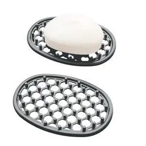 2 Pack Soap Dish for Shower, Non-Slip Silicone Bar Soap Holder with Efficient Drainage Holes for Bathroom Sink, Self Draining Soaps Saver Pad for Shower Niche, Shelf (Gray- 2Pcs) 2 Pack Soap Dish for Shower, Non-Slip Silicone Bar Soap Holder with Efficient Drainage Holes for Bathroom Sink, Self Draining Soaps Saver Pad for Shower Niche, Shelf (Gray- 2Pcs)