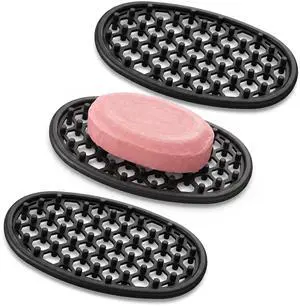 3PCS Silicone Soap Holder for Shower Non-Slip Silicone Bar Soap Holder 3PCS Silicone Soap Holder for Shower Non-Slip Silicone Bar Soap Holder