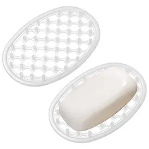 2 Pcs Soap Dish for Shower Soap Holder Shower with Efficient Drainage Holes Non-Slip Silicone Bar Soaps Holder Self Draining Soaps Saver Pad for Kitchen Bathroom Showers Shelf Counter Bathtub 2 Pcs Soap Dish for Shower Soap Holder Shower with Efficient Drainage Holes Non-Slip Silicone Bar Soaps Holder Self Draining Soaps Saver Pad for Kitchen Bathroom Showers Shelf Counter Bathtub