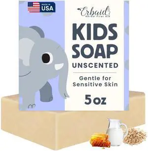 Baby Soap Natural Unscented Goat Milk Kids Soap Bar for Sensitive Skin Gentle Baby Wash & Bath Soap for Eczema, Dry, Itchy Skin Relief Soothing, Moisturizing Oatmeal & Honey Made in USA Baby Soap Natural Unscented Goat Milk Kids Soap Bar for Sensitive Skin Gentle Baby Wash & Bath Soap for Eczema, Dry, Itchy Skin Relief Soothing, Moisturizing Oatmeal & Honey Made in USA