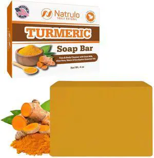 Turmeric Soap Bar for Face & Body Natural Turmeric Skin Brightening Soap for Dark Spots, Intimate Areas, Underarms Turmeric Face Wash Reduces Acne, Scars & Cleanses Skin Made in USA Turmeric Soap Bar for Face & Body Natural Turmeric Skin Brightening Soap for Dark Spots, Intimate Areas, Underarms Turmeric Face Wash Reduces Acne, Scars & Cleanses Skin Made in USA