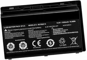 76.96WH 5200mAh 14.8V W370BAT-8 Laptop Battery Compatible with Clevo W350et W350etq W370et Sager Np6350 Np6370 Schenker Xmg A522 A722 Series 6-87-w370s-4271K590S K650C K750S 76.96WH 5200mAh 14.8V W370BAT-8 Laptop Battery Compatible with Clevo W350et W350etq W370et Sager Np6350 Np6370 Schenker Xmg A522 A722 Series 6-87-w370s-4271K590S K650C K750S