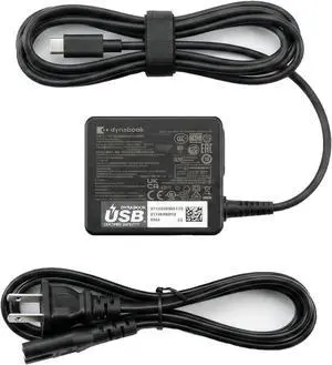 Dynabook 65W USB-C Laptop Charger - Original Type-C AC Adapter, Fast Charging Power Supply for Dynabook, USB-C Laptops, PD Compatible, Replacement Charger with Cable Dynabook 65W USB-C Laptop Charger - Original Type-C AC Adapter, Fast Charging Power Supply for Dynabook, USB-C Laptops, PD Compatible, Replacement Charger with Cable