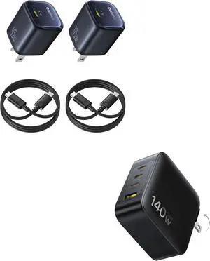 Baseus PD3.1 140W USB C Charger, PPS Fast Charger Type C & Baseus 45W Charger Block, 2 Pack PPS Fast Charger Type C with USB-C Cable Baseus PD3.1 140W USB C Charger, PPS Fast Charger Type C & Baseus 45W Charger Block, 2 Pack PPS Fast Charger Type C with USB-C Cable