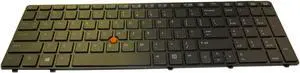 HP Elitebook 8560w 8570w US Keyboard with Frame & Backlit 690647-001 703149-001 HP Elitebook 8560w 8570w US Keyboard with Frame & Backlit 690647-001 703149-001