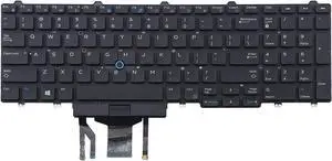 Original New for Dell Precision 7510 Keyboard Backlit US Black No Frame Original New for Dell Precision 7510 Keyboard Backlit US Black No Frame