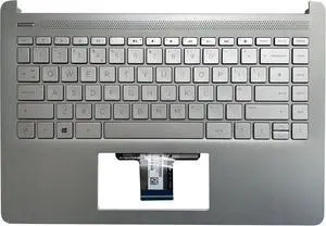 Laptop Replacement Keyboard Compatible for HP 14-DQ 14S-DQ 14-DQ1043CL 14S-DQ1085 TPN-Q221 UK Layout with Palmrest Cover Laptop Replacement Keyboard Compatible for HP 14-DQ 14S-DQ 14-DQ1043CL 14S-DQ1085 TPN-Q221 UK Layout with Palmrest Cover