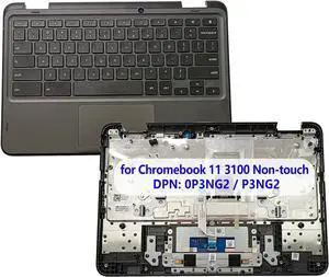 Replacement for Dell Chromebook 11 3110 2in1 Laptop Upper Top Cover Case Palmrest Keyboard Touchpad Assembly Part 0P3NG2 P3NG2(WFC) Replacement for Dell Chromebook 11 3110 2in1 Laptop Upper Top Cover Case Palmrest Keyboard Touchpad Assembly Part 0P3NG2 P3NG2(WFC)