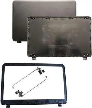 NEW for HP 250 255 256 G3 15-G 15-R 15-T 15-H Matte Black LCD Back Cover + Front Bezel + Hinges NEW for HP 250 255 256 G3 15-G 15-R 15-T 15-H Matte Black LCD Back Cover + Front Bezel + Hinges