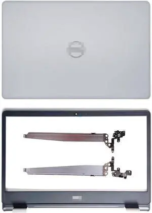 Silver LCD Back Cover Top Rear Lid Case & Front Bezel Trim & Screen Hinges Hinge Pair Bracket Kit Compatible with DELL Inspiron 15 5593 5594 P90F Silver LCD Back Cover Top Rear Lid Case & Front Bezel Trim & Screen Hinges Hinge Pair Bracket Kit Compatible with DELL Inspiron 15 5593 5594 P90F