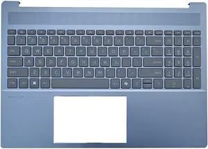 Bayjebu Parts for HP Pavilion 16-AF 16-AG 16.0" Palmrest Keyboard Bezel with US-English Backlit Keyboard Blue N95996-001 Bayjebu Parts for HP Pavilion 16-AF 16-AG 16.0" Palmrest Keyboard Bezel with US-English Backlit Keyboard Blue N95996-001