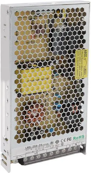 Switching Power Supply Transformer, Aluminum Copper, Fast Heat Dissipation, Power Supply Adapter, Solenoid Valve for Digital Products (LRS-250W-24V 10A) Switching Power Supply Transformer, Aluminum Copper, Fast Heat Dissipation, Power Supply Adapter, Solenoid Valve for Digital Products (LRS-250W-24V 10A)