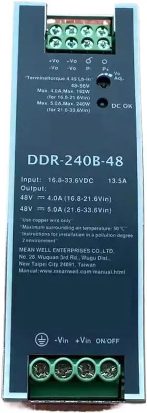 DC-DC Converter DDR-240B-48 Switching Power Supply 240W DIN Rail Type DC-DC Converter DDR-240B-48 Switching Power Supply 240W DIN Rail Type