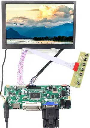 VSDISPLAY 7 inch G070VW01 V0 800X480 LCD Screen with VGA DVI LCD Controller Board VSDISPLAY 7 inch G070VW01 V0 800X480 LCD Screen with VGA DVI LCD Controller Board