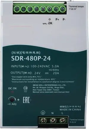 Switching Power Supply SDR-480-24, SDR-480-48 24/48V DIN Rail DC Switching Power Supply 480W(SDR-480-24) Switching Power Supply SDR-480-24, SDR-480-48 24/48V DIN Rail DC Switching Power Supply 480W(SDR-480-24)