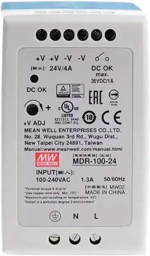 MDR-100 MDR-100-12 MDR-100-24 MDR-100-48 Single Output Industrial DIN Rail Power Supply(MDR-100-12) MDR-100 MDR-100-12 MDR-100-24 MDR-100-48 Single Output Industrial DIN Rail Power Supply(MDR-100-12)