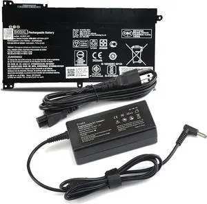 BI03XL ON03XL Battery and 45W Charger for HP Stream 14-CB 14-AX 14-DS:14-CB185NR CB188NR CB186NR CB172WM CB171WM 14-DS0010DS 14-DS0035NR DS0036NR 14-AX010WM AX020WM;843537-541 844203-850 BI03XL ON03XL Battery and 45W Charger for HP Stream 14-CB 14-AX 14-DS:14-CB185NR CB188NR CB186NR CB172WM CB171WM 14-DS0010DS 14-DS0035NR DS0036NR 14-AX010WM AX020WM;843537-541 844203-850