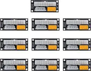 GUMMMY Dual PSU Power Supply PC Block Synchronizer ADD2PSU ATX 24Pin to 4Pin Molex Connector Riser Miner Mining Adapter(10pcs Black 4pin) GUMMMY Dual PSU Power Supply PC Block Synchronizer ADD2PSU ATX 24Pin to 4Pin Molex Connector Riser Miner Mining Adapter(10pcs Black 4pin)