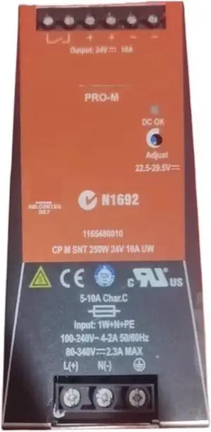 Power Supply 1165480010 CP M ST 250W 24V 10A UW Power Supply 1165480010 CP M ST 250W 24V 10A UW