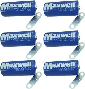RUNAAJA (6-Pack) Supercapacitor Capacitor2.7V 3000F for Maxwell Supercapacitor Car Auto Power Supply BCAP3000 Solar Energy Storage UPS Supply Power Tools Motor Starting RUNAAJA (6-Pack) Supercapacitor Capacitor2.7V 3000F for Maxwell Supercapacitor Car Auto Power Supply BCAP3000 Solar Energy Storage UPS Supply Power Tools Motor Starting