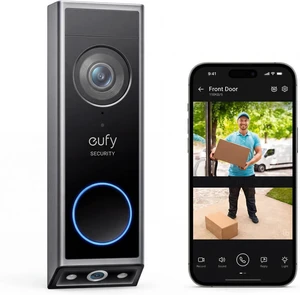 eufy Security Video Doorbell E340 (Battery Powered), Dual Cameras with Delivery Guard, 2K Full HD and Color Night Vision, HomeBase S380 Compatible, No Monthly Fee eufy Security Video Doorbell E340 (Battery Powered), Dual Cameras with Delivery Guard, 2K Full HD and Color Night Vision, HomeBase S380 Compatible, No Monthly Fee