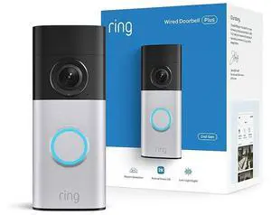 Ring Wired Doorbell Plus (Newest Model) Retinal 2K with wide-angle video, 4x Enhanced Zoom, and Low-Light Sight, Nickel Silver Ring Wired Doorbell Plus (Newest Model) Retinal 2K with wide-angle video, 4x Enhanced Zoom, and Low-Light Sight, Nickel Silver