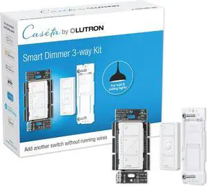 Lutron Caséta Smart Home Dimmer Switch and Pico Remote Kit, Works with Alexa, Apple HomeKit, Ring, Google Assistant (Smart Hub Required) | P-PKG1WB-WH | White Lutron Caséta Smart Home Dimmer Switch and Pico Remote Kit, Works with Alexa, Apple HomeKit, Ring, Google Assistant (Smart Hub Required) | P-PKG1WB-WH | White