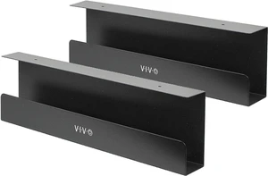VIVO Under Desk 17 inch Cable Management Trays, Power Strip Holders, Cord Organizers, Wire Tamers for Office and Home, Black, 2 Pack, DESK-AC06-2C VIVO Under Desk 17 inch Cable Management Trays, Power Strip Holders, Cord Organizers, Wire Tamers for Office and Home, Black, 2 Pack, DESK-AC06-2C