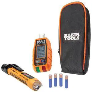 Klein Tools RT250KIT Non-Contact Voltage Tester and GFCI Receptacle Tester with LCD and Flashlight, Voltage Electrical Test Kit Klein Tools RT250KIT Non-Contact Voltage Tester and GFCI Receptacle Tester with LCD and Flashlight, Voltage Electrical Test Kit
