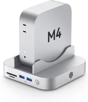 Yottamaster Mac mini M4 Dock and Stand with M.2 SATA NVMe Enclosure, Aluminum 9 in 1 Mac mini M4 Pro Hub with USB A*2, USBA 2.0*2, USB C 10Gbps, HD 4K Port, 3.5mm Audio*2, TF/SD Slot(SSD NOT Included) Yottamaster Mac mini M4 Dock and Stand with M.2 SATA NVMe Enclosure, Aluminum 9 in 1 Mac mini M4 Pro Hub with USB A*2, USBA 2.0*2, USB C 10Gbps, HD 4K Port, 3.5mm Audio*2, TF/SD Slot(SSD NOT Included)