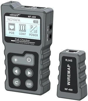 NOYAFA NF-488 Network Cable Tester, POE Powered Ethernet Cable Tester, RJ45 Tester Kit for CAT5e/CAT6/CAT6a, RJ45 Continuity Check, Switch Loopback POE Detector, LAN Cable Tester Loop Test Tool NOYAFA NF-488 Network Cable Tester, POE Powered Ethernet Cable Tester, RJ45 Tester Kit for CAT5e/CAT6/CAT6a, RJ45 Continuity Check, Switch Loopback POE Detector, LAN Cable Tester Loop Test Tool