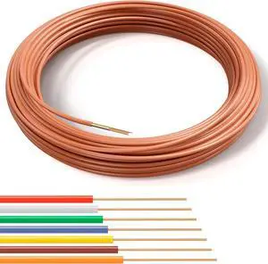 Thermostat Wire 18/7 - Brown - Solid Copper 18 Gauge, 7 Conductor - CL2 (UL Listed) CMR Riser Rated (CL3) - Residential, Commercial and Industrial Rated - 18-7, 25 Feet Thermostat Wire 18/7 - Brown - Solid Copper 18 Gauge, 7 Conductor - CL2 (UL Listed) CMR Riser Rated (CL3) - Residential, Commercial and Industrial Rated - 18-7, 25 Feet