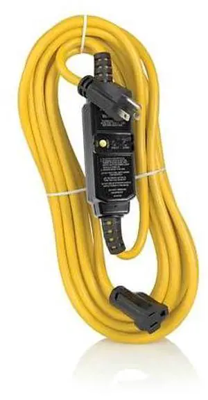 Leviton GFCI Cord Set, 15 Amp, 25 Foot, Automatic Reset, GSCA1-25C, Yellow Leviton GFCI Cord Set, 15 Amp, 25 Foot, Automatic Reset, GSCA1-25C, Yellow
