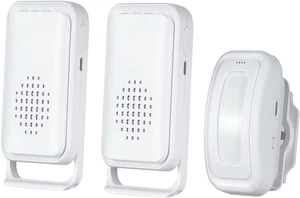 Motion Sensor Doorbell, Entry Alert Door Chime for Business Store Home System Commercial Door Alarm Detector, Caregiver Reminder for Elderly, Visitor Bell Welcome Buzzer with 1 Sensor & 2 Receiver Motion Sensor Doorbell, Entry Alert Door Chime for Business Store Home System Commercial Door Alarm Detector, Caregiver Reminder for Elderly, Visitor Bell Welcome Buzzer with 1 Sensor & 2 Receiver