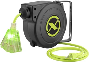 Flexzilla Retractable Extension 16/3 AWG 25' Electric Cord Reel, ZillaGreen, FZ8160253 Flexzilla Retractable Extension 16/3 AWG 25' Electric Cord Reel, ZillaGreen, FZ8160253