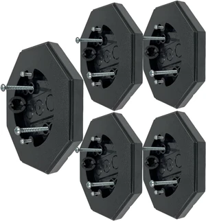 iMBAPrice IMBA-8161-BK-5 (5-Pack) Vertical Siding Lamp Octagon Mounting Kit with Built-in Box for Outdoor Smooth Flat Surface, Black iMBAPrice IMBA-8161-BK-5 (5-Pack) Vertical Siding Lamp Octagon Mounting Kit with Built-in Box for Outdoor Smooth Flat Surface, Black