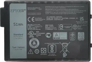 7WNW1 Laptop Battery 51Wh 11.4V GK3D3 0GK3D3 DMF8C 0DMF8C 7WNW1 Laptop Battery 51Wh 11.4V GK3D3 0GK3D3 DMF8C 0DMF8C