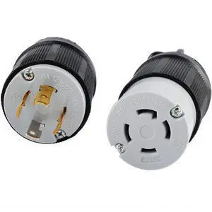 Wadoy L14-30 L14-30R Locking Connector and L14-30P Female Plug Set, 30 Amp, 125/250V, 3 Pole 4 Wire, 7500W Generator Twist Locking Plug Connector Wadoy L14-30 L14-30R Locking Connector and L14-30P Female Plug Set, 30 Amp, 125/250V, 3 Pole 4 Wire, 7500W Generator Twist Locking Plug Connector