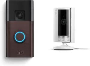 Ring Battery Doorbell Venetian Bronze + Ring Indoor Cam White Ring Battery Doorbell Venetian Bronze + Ring Indoor Cam White