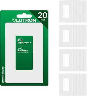Lutron Claro 1 Gang Decorator/Rocker Wallplate, Gloss, White (20-Pack) | CW-1-WH Lutron Claro 1 Gang Decorator/Rocker Wallplate, Gloss, White (20-Pack) | CW-1-WH