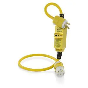 Leviton GFCI Cord, 20 Amp, 3 Foot, Manual Reset, GSCM2-3C, Yellow Leviton GFCI Cord, 20 Amp, 3 Foot, Manual Reset, GSCM2-3C, Yellow