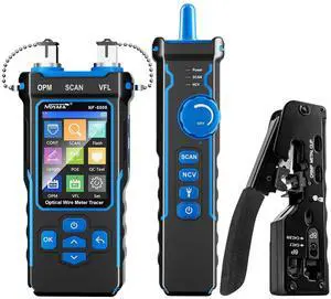 NOYAFA NF-8508 Network Cable Tester Kit with RJ45 Crimp Tool, Ethernet Cable Tester with Optical Power Meter, RJ45 Network Tester with Crimper Stripper Cutter for Cat5 Cat6 Cat7 8P8C NOYAFA NF-8508 Network Cable Tester Kit with RJ45 Crimp Tool, Ethernet Cable Tester with Optical Power Meter, RJ45 Network Tester with Crimper Stripper Cutter for Cat5 Cat6 Cat7 8P8C
