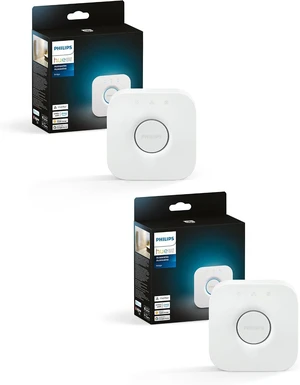 Philips Hue Bridge, 2-Pack, Unlock the Full Potential of Hue Bridge System, Multi-Room and Out-of-Home Control, Create Automations and Zones, Smart Lighting Hub, Works with Voice & Matter-Compatible Philips Hue Bridge, 2-Pack, Unlock the Full Potential of Hue Bridge System, Multi-Room and Out-of-Home Control, Create Automations and Zones, Smart Lighting Hub, Works with Voice & Matter-Compatible