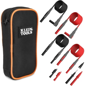 Klein Tools 69483 Meter Test Leads Accessory Kit with (2) Right-Angle Leads, (2) Lead Extenders, (2) Lead Heads, (2) Alligator Clips, and Case, 9-Piece Klein Tools 69483 Meter Test Leads Accessory Kit with (2) Right-Angle Leads, (2) Lead Extenders, (2) Lead Heads, (2) Alligator Clips, and Case, 9-Piece