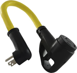 Conntek 15200 U.S 3-Prong 15-Amp Plug for 30-Amp RV with Ergo Grip Female Connector Light End Adapter Conntek 15200 U.S 3-Prong 15-Amp Plug for 30-Amp RV with Ergo Grip Female Connector Light End Adapter
