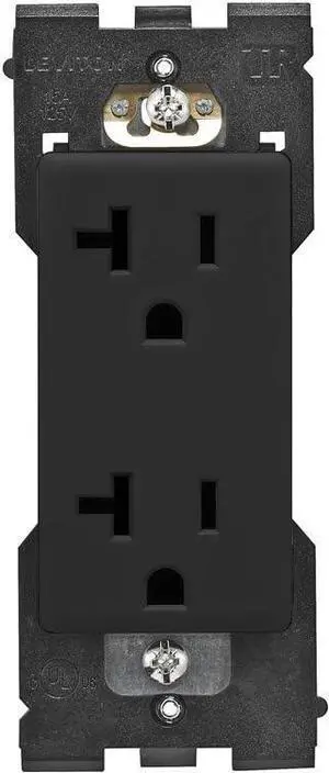 Leviton RER20-OB Renu Tamper-Resistant Outlet, 20-Amp, 125VAC, Onyx Black Leviton RER20-OB Renu Tamper-Resistant Outlet, 20-Amp, 125VAC, Onyx Black