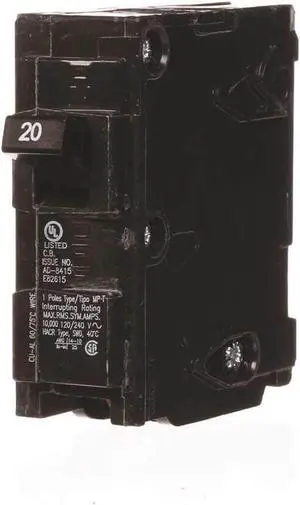 MURRAY MP120 20-Amp Single Pole Type MP-T Circuit Breaker MURRAY MP120 20-Amp Single Pole Type MP-T Circuit Breaker