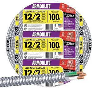 Flexible Conduit Aluminum Metal Clad 12/2 100Ft. Flexible Conduit Aluminum Metal Clad 12/2 100Ft.