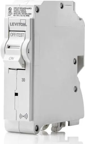 Leviton 1-Pole Plug-on Smart Standard Branch Circuit Breaker, 30 Amp, 120 VAC, LB130-S, White Leviton 1-Pole Plug-on Smart Standard Branch Circuit Breaker, 30 Amp, 120 VAC, LB130-S, White